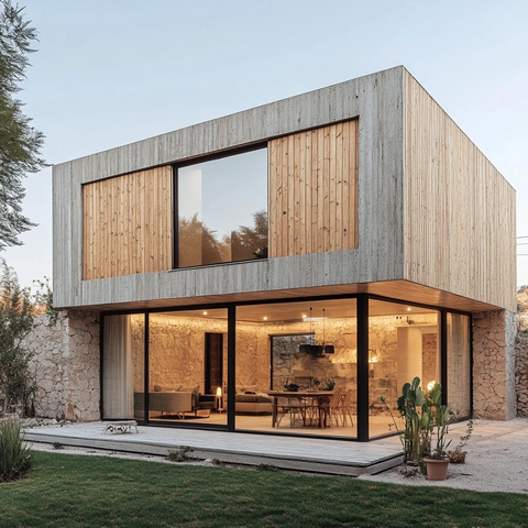 石材木质融合自然居所