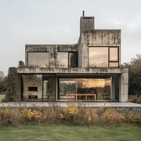 废弃农舍现代混凝土改造