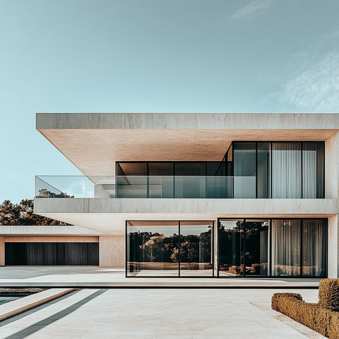 现代别墅玻璃幕墙设计