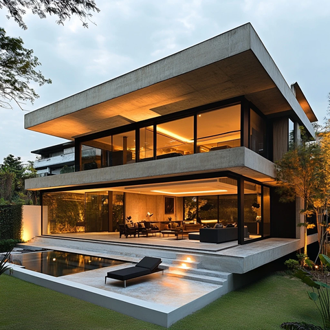 错层设计开放式露台住宅