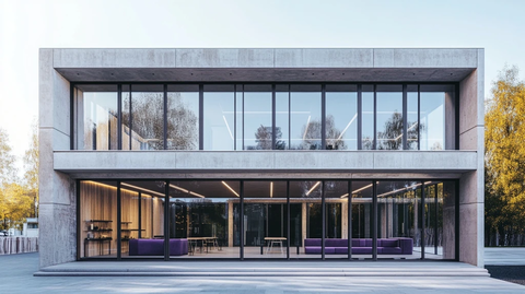 现代玻璃幕墙办公楼摄影