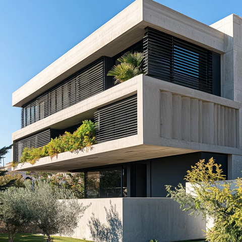 四层住宅楼配悬臂阳台