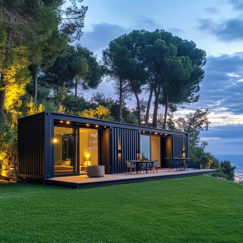 山边集装箱别墅带露台草坪