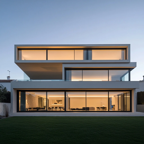 白色石材现代建筑立面