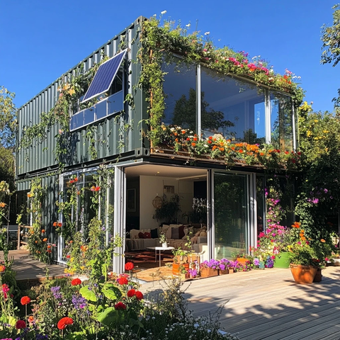 可持续集装箱花园住宅