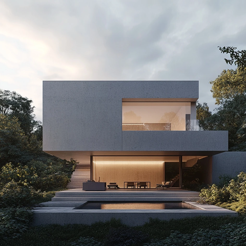 城市双层别墅外观