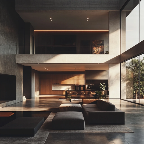 开放式客厅与厨房设计