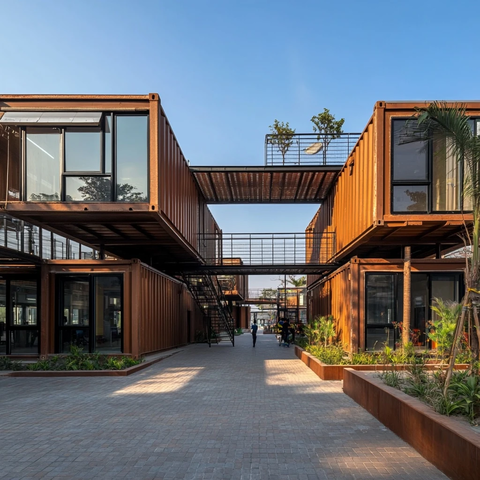 集装箱训练设施双层楼