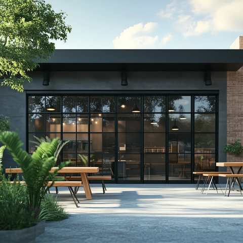 新粉刷商业建筑外观