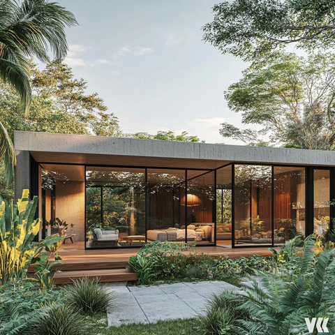 五卧室现代混凝土房屋