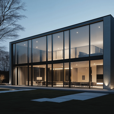 玻璃幕墙住宅内透光