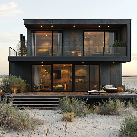 集装箱双层车库沿海设计