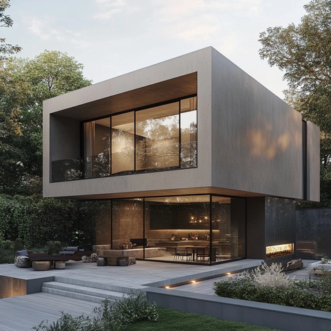 两层矩形悬挑住宅