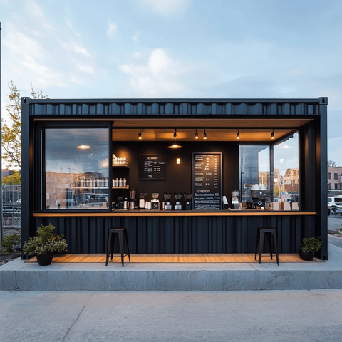 集装箱咖啡店滑动窗设计
