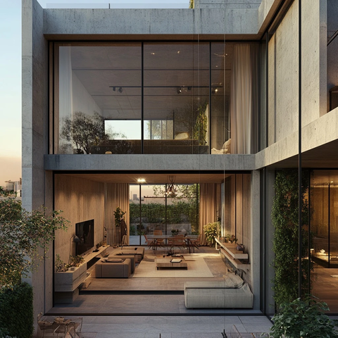 玻璃幕墙双层建筑外观