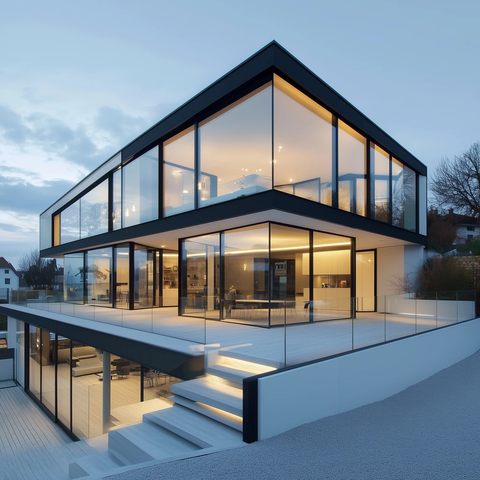 玻璃房屋直角设计