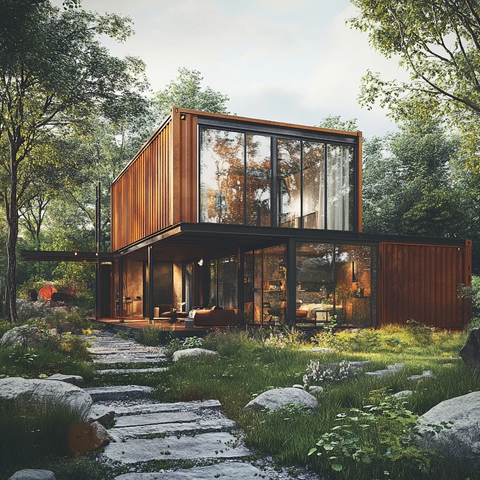 集装箱房屋建筑可视化渲染