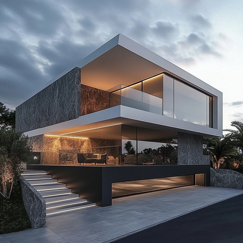 现代简约玻璃大宅