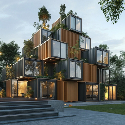 模块化容器金字塔堆叠