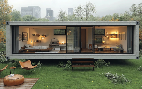 单层集装箱小屋内景