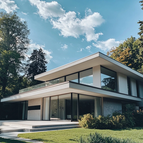 简约别墅绿意环绕阳光明媚