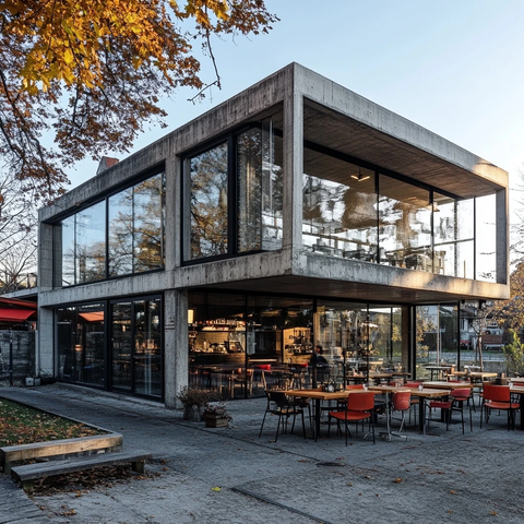 混凝土厂房餐厅