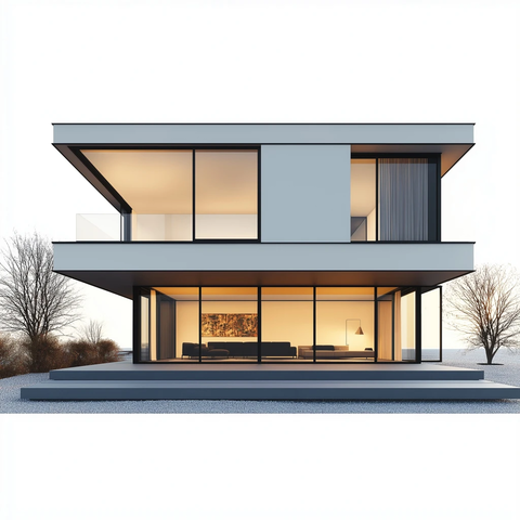 两层现代住宅交错设计