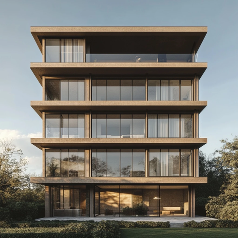 七层公寓大楼平顶设计