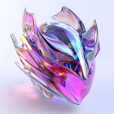 未来玻璃字体艺术渲染