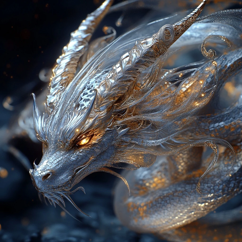 银色风暴龙飞翔金眼角