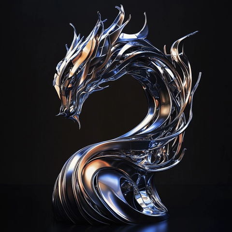 未来金属波浪龙首