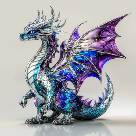 玻璃龙纹彩绘