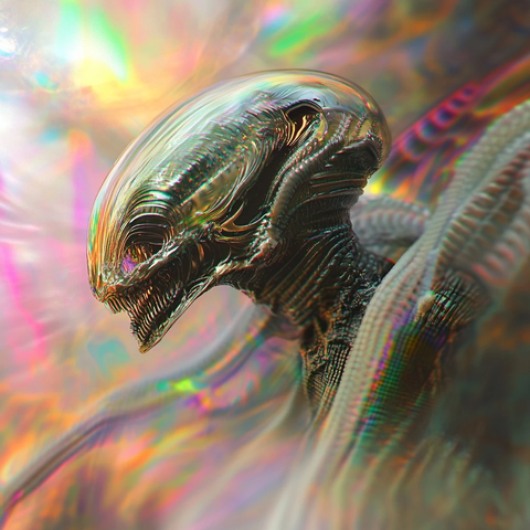 晶体膜生物与漩涡光云