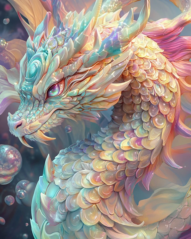 龙形几何图案幻想艺术