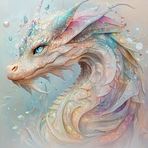 魔法龙纹幻彩几何图案