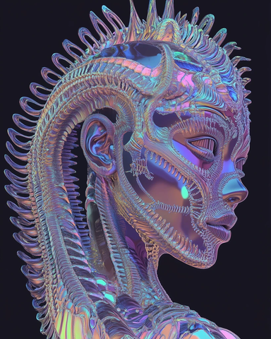 美人鱼骨骼彩绘设计