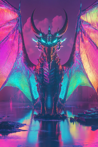 龙女王守护霓虹沼泽夜店