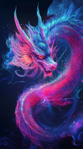 龙年生肖龙数字艺术