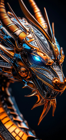 龙形机甲融合机械有机形态