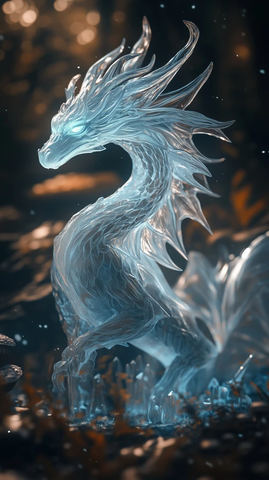 水晶龙照亮魔法森林