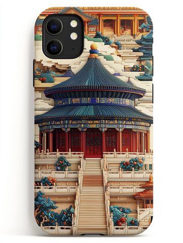 天坛建筑图案手机壳