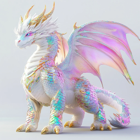 宝石鳞片巨龙全身像