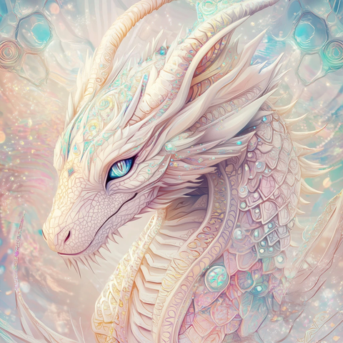 神圣几何龙女神魔幻图案