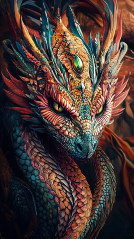 波西米亚风龙纹战士