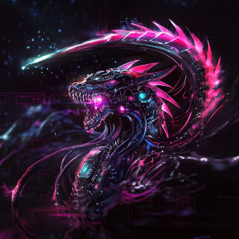 机械龙首与漩涡光影