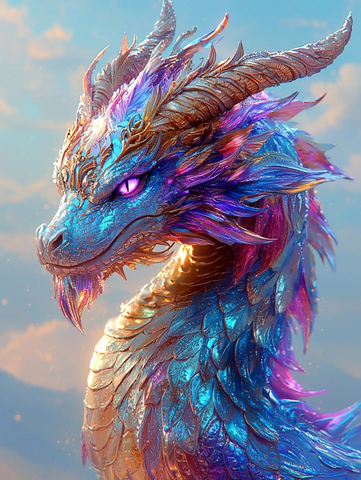 龙鳞彩色装饰鳞片龙