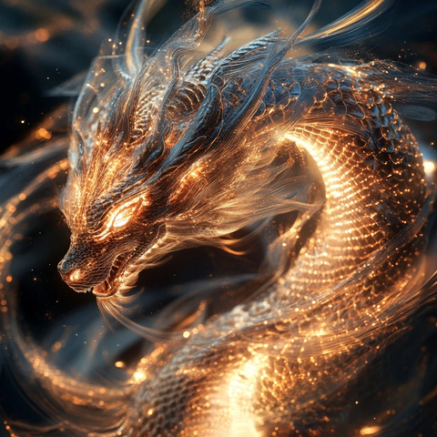 光影交错幻龙形态