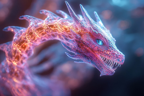 双螺旋龙形透视反射