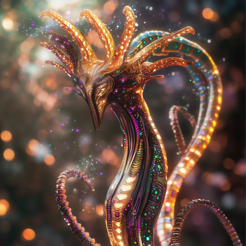 光纤几何体幻想异星生物