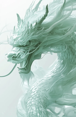 龙首丝质长发纹理